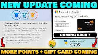 Microsoft Rewards Update Coming  : Earn More Points & Rs.500 Gift Card Coming Back ?