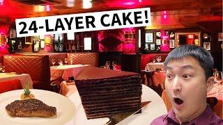 NYC's Most FLAMBOYANT Steakhouse! Is STRIP HOUSE NYC's Best Steak? HUGE 26-Layer Cake!