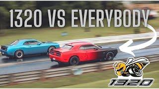 I GAPPED HELLCATS & TRACKHAWKS In My SCATPACK 1320 CHALLENGER |Drag Racing VS EVERYBODY|