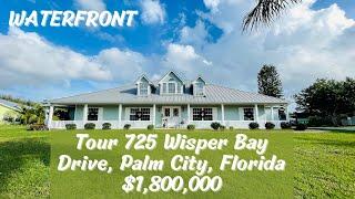 WATERFRONT HOME TOUR FLORIDA: WATERFRONT PROPERTY; 725 SW Wisper Bay Drive, Palm City, Florida