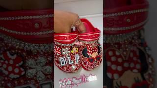 Minnie Mouse Custom Bling Crocs | #crocs #minniemouse #blingbling #customshoes