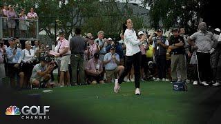 Caitlin Clark hits driving range, tees off at The Annika pro-am | Golf Channel