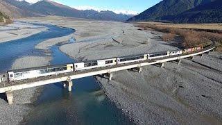 Spectacular drone video - Trains in New Zealand high country