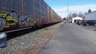 CSX Q131 gives a horn salute with a UP leader!