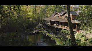 Big waterfall at Cashiers, NC mountains home - 'The Falls at Rochester Drive'