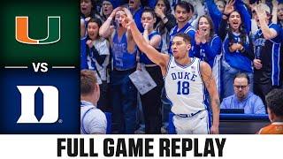 Miami vs. Duke Full Game Replay | 2024-25 ACC Men's Basketball