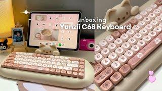 unboxing the cutest cat keyboard from Yunzii (C68 Keyboard) 𐙚⋆˙˚◞ 