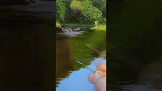 Painting Hyper-Realistic River Reflections #art #painting #satisfying #shorts