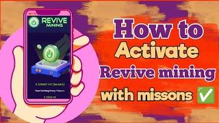 $Ive new mining website | How to Activate mining with missions | Revive Sign Up process step by step