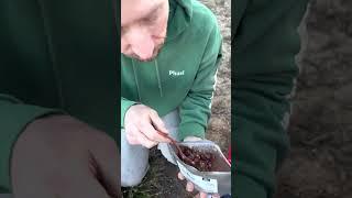 Eating Cherry Chocolate DeliciOats for breakfast while backpacking in the Uinta Mountains of Utah!