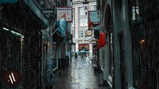 Walking in the Rain, Amsterdam Netherlands, 4K 60FPS