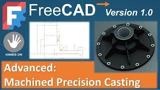 Machined Precision Casting using Polar Pattern #freecadtutorial #cad #freecaddesigntraining