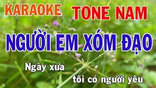 Người Em Xóm Đạo Karaoke Tone Nam Nhạc Sống - Phối Mới Dễ Hát - Nhật Nguyễn