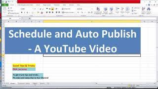 How To Schedule and Auto Publish - A YouTube Video