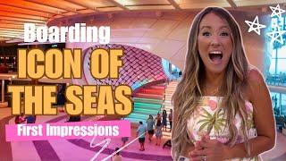 Boarding ICON OF THE SEAS | Central Park and Surfside | Ep. 1