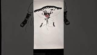 NARUTO SAGE MODE STICKMAN #art #drawing #shorts #naruto