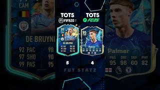 Premierleague TOTS 20 Vs TOTS FC 25 #fc25 #fifa #cardfifa