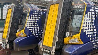 Trains at Glasgow Central Station