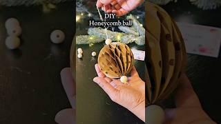 DIY Christmas Ornament | Honeycomb Ball | How To Make Honeycomb Ball Ornament #shorts #diy #craft