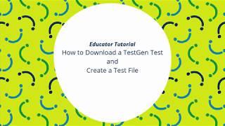 How to download my Pearson TestGen test files and create a test