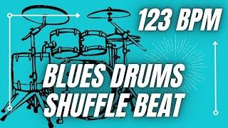 123 BPM Blues Drums Shuffle Beat - 123BPM Drum Beat Backing Track