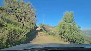 Access driveway and track from Villa Umbria to concrete road towards Viñuela.