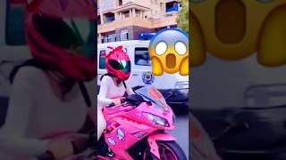 cute pink lady biker #youtubeshorts #shortvideo #shortfeed #shots #bikelover #ladyrider #favorite