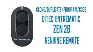 How to clone/duplicate/program/code a 2B Ditec Entrematic Zen Genuine Remote