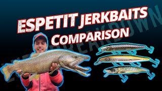 Lure Breakdown #1: Espetit Blitz vs Class-D vs Jerk 120 SP,  jerkbait comparison!