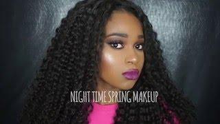 Night Time Spring Makeup | Collab with Elizabeth Dampier | elbonyxdenaya