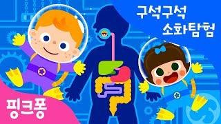 구석구석 소화 탐험 | 인체 동요 | 바디송 | 인체과학 동요 | 핑크퐁! 인기동요