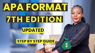 APA Formatting Guide [7th Ed.] - Tutorial: Apa style