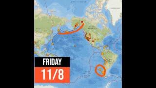 4.9 Earthquake Canada Region. 6.2 Eq Chile area. Friday update 11/8/2024