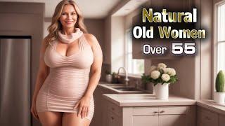 Natural Older Women Over 55 - Mesh Cowl Ruched Mini Dresses | Elegant & Flattering Style