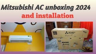 Mitsubishi AC unboxing 2024 Mitsubishi AC installation  how to install AC step by step AC repairi