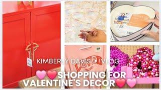 🩷️Shopping for Valentiine's Decor (2025) | Kimberly Davis VLOG 🩷️