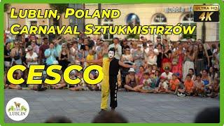 Cesco the Artist performs at Carnaval Sztukmistrzów in Lublin, Poland.  Video 1.