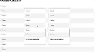 Using CSS Overscroll-Behavior To Prevent Scrolling Of Parent Containers From Overflow Containers