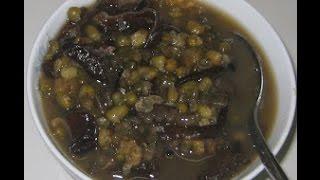 Che Dau Xanh Nam Meo Bot Khoai (Mung Bean Pudding) - wood ear mushrooms, tapioca strips, mung beans
