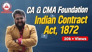 Indian Contract Act, 1872 | CA Foundation & CMA Foundation | Law Fast Track | AAC