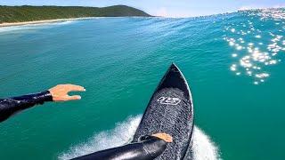 SURFING A BRAND NEW BLACK HAYDEN SHAPES BOARD! (RAW POV)