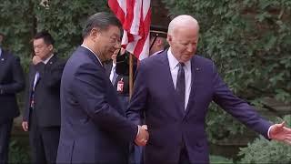 President Joe Biden greets China's President Xi Jinping in San Francisco