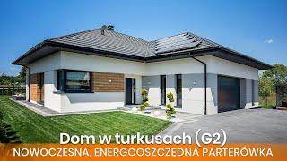 Dom w turkusach (G2) – FILM – Wizyta w nowoczesnym domu parterowym - ARCHON+ Projekty Domów