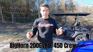 BigHorn 200 GVX & 450 Crew/ Vitacci Rover 200 EFI Review