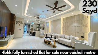 4 bhk fully furnished flat for sale near vaishali metro station|| घर का सारा सामान फ्री॥