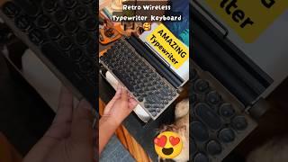 AMAZING DESIGN  WIRELESS RETRO TYPEWRITER KEYBOARD #review #keyboard