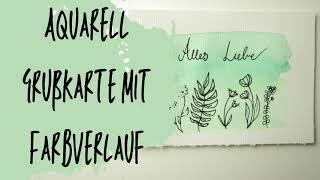 Grußkarte mit Blumen leicht gemacht- für Anfänger