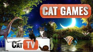 CAT Games  | 🪲 Peaceful Night Critters | Dark Screen Videos For Cats to Watch to Sleep and Relax 