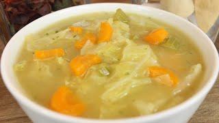 Savoy cabbage soup, recipe with lots of vegetables, delicious and simple cabbage soup