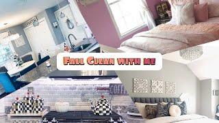 FALL CLEAN WITH ME || KITCHEN || BEDROOMS || SPEED CLEAN